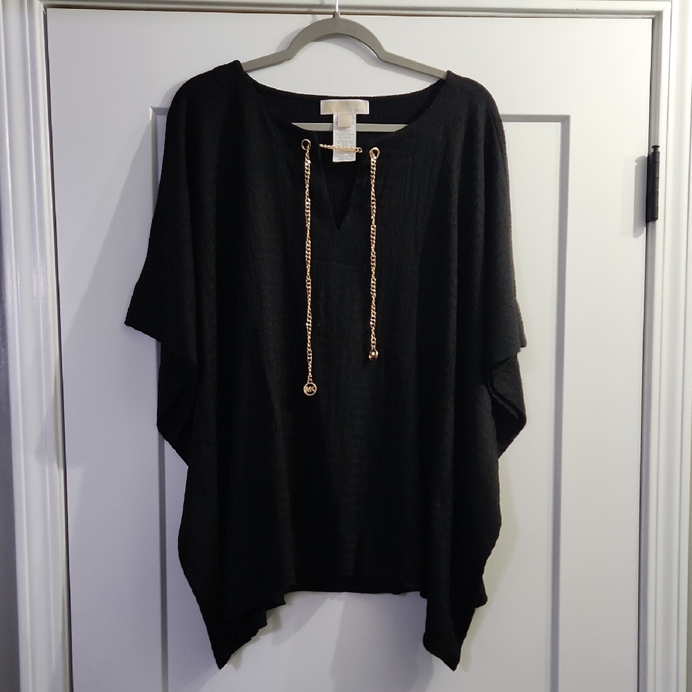 Michael Kors Black Tunic with Gold Accents NWOT